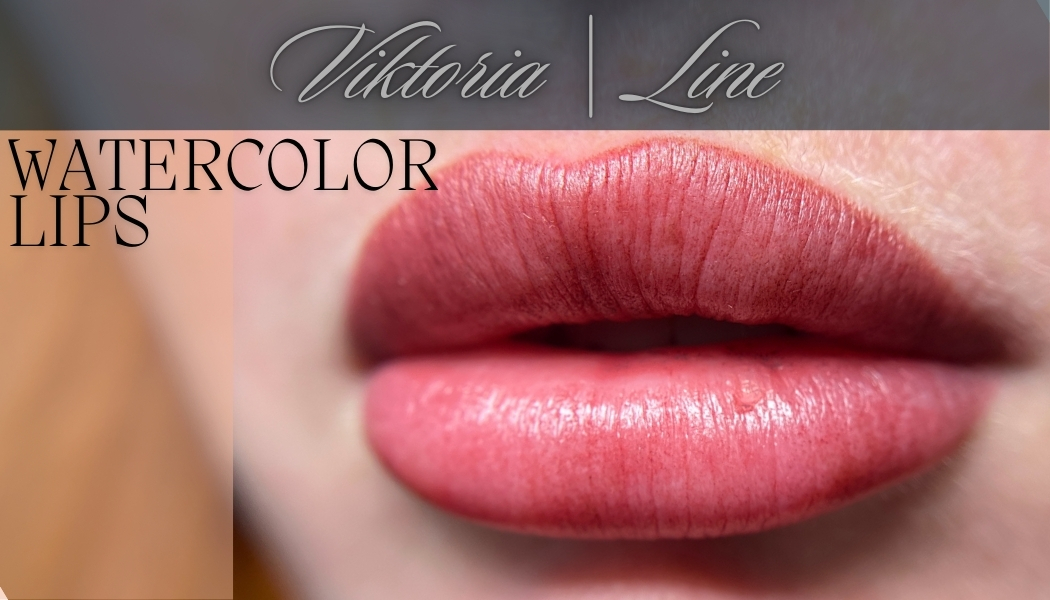 Técnica acuarela o watercolor lips